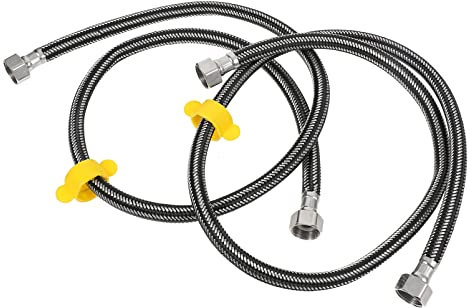 Angoily Metall Wasserhahn Zulaufschlauch Nylon Aluminium Hochdruck Flexibler Anschluss Warmwasserbereiter Wasserschlauch Korrosionsbeständig 1 Meter