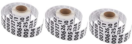 3 Rollen inventaretiketten number stickers Inventarkennzeichnung auto Warenkennzeichnung Logo Geschäft runde nummerierte Abziehbilder Inventarabziehbilder HYTROVE