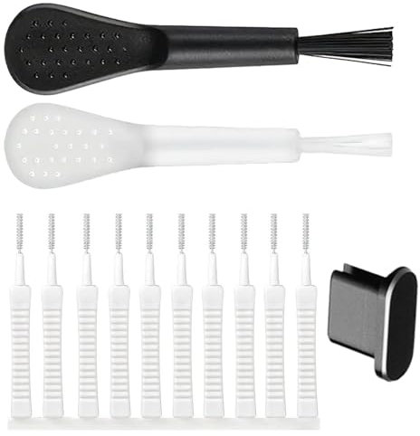 Kit de Limpieza de Puertos – Limpiador de teléfono, Limpiador de Puertos de Carga – portátil de 13 Piezas para teléfono móvil, Kit de Limpieza de Puertos de Carga – Herramientas pequeñas para