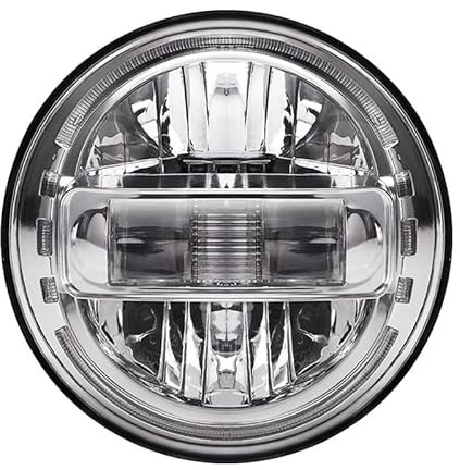 Angel Eyes, Ojos de Angel Bombillas Faro LED Redondo de 7 Pulgadas for Coche, luz Diurna de Haz Alto/bajo, 90 W, Anillo halo ámbar, Ojo de ángel, Apto for Beetle, Lada, Jeep Wrangler.(1pcs Silver)