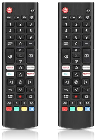 2 pezzi Telecomando di ricambio per LG Smart TV, AKB76037601 Telecomando universale compatibile con tutti i LG LED, OLED, LCD, webOS, 4K, 8K UHD, HDTV, HDR Smart TVs