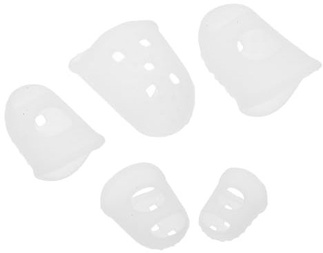 BESPORTBLE Kalimba Fingerschutz 10 Stück Silikon Daumenprotektoren für Anfänger Wiederverwendbar und Flexibel Anti Schmerz Fingerhüllen Kalimba Übungszubehör Klein und Tragbar