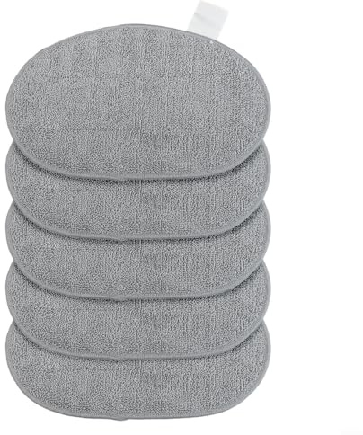 Fünf Ersatz-Moppbezüge für Leifheit für Dampfreiniger Besen Modell 11911 Mikrofaser-Pads kompatibel mit Dampfreinigungsaufgaben