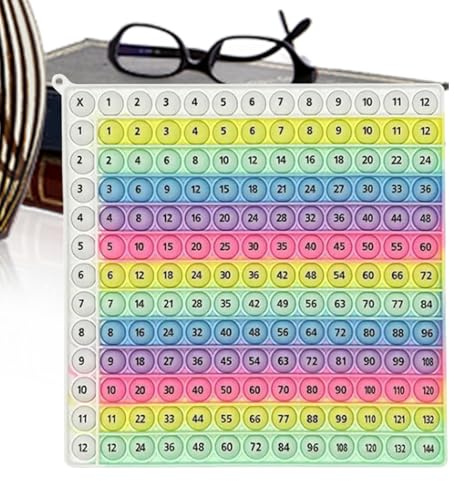 Flkiglm Mathe Brettspiele,Press Chart Pädagogische Spiele - Mathefähigkeiten Übungsdiagramm Tischspiele,Für Kinder Schüler Mädchen Schule Zuhause Klassenzimmer Hausunterricht Reise Geburtstag