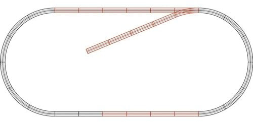 Roco 61101 H0 geoLINE (mit Bettung) Ergaenzungs-Set