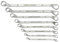 kwb Profi Doppel-Ring-Schlüssel-Satz, gekröpft, SW 6-22 mm, 8-teiliges Set, Satinfinish, Wellenprofil