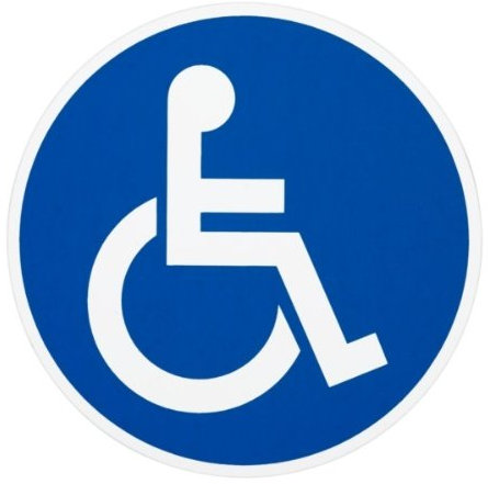 Aufkleber ROLLSTUHLFAHRER (Ø 95mm - Heckscheibe - Heckscheiben Aufkleber - Sticker - Tuning - Glaube mir ich bin... - Autoaufkleber)