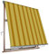 VERDELOOK Tenda da Sole Milos a Caduta avvolgibile con Braccetti 80 cm per ancoraggio, larghezza 3 m e altezza 2,45 m, beige e ocra