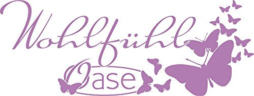 GRAZDesign Wandtattoo Bad Wellnessoase, Wandaufkleber Badezimmer Wand Aufkleber - 79x30cm / 042 flieder