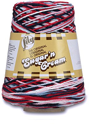 Lily Sugar'n Cream Cotton Cone Yarn, 14 oz, Nautical Ombre, 1 Cone