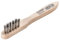 Brosse manuelle 125231 pour tous les travaux de brossage fin | 3 rangées avec poignée en bois de hêtre | Poils en fil d'acier inoxydable de 0,15 mm d'épaisseur, 15 mm de haut, ondulés