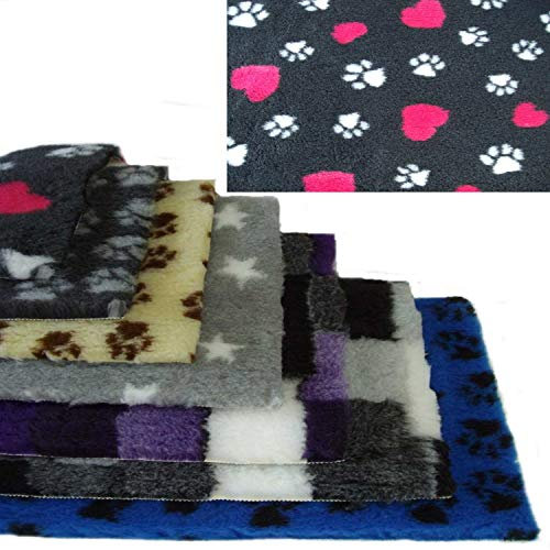 PnH Veterinary Bedding®, rutschfeste rechteckige gerippte Haustierdecke aus Gummi, 100 cm x 76 cm, in 8 verschiedenen Ausführungen und Farben erhältlich