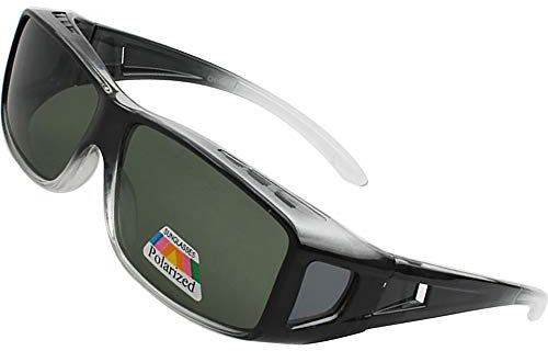 SHEEN KELLY Polarisierende Sonnenbrille Fahrende Gläser Wrap-around-Sonnenbrille mit Seitengläsern Über der Brille getragene Sonnenbrille