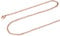 FOCALOOK Chaîne Forçat Collier Femme Plaqué Or Rose 2mm/65cm Rolo Chain Accessoire du Pendentif