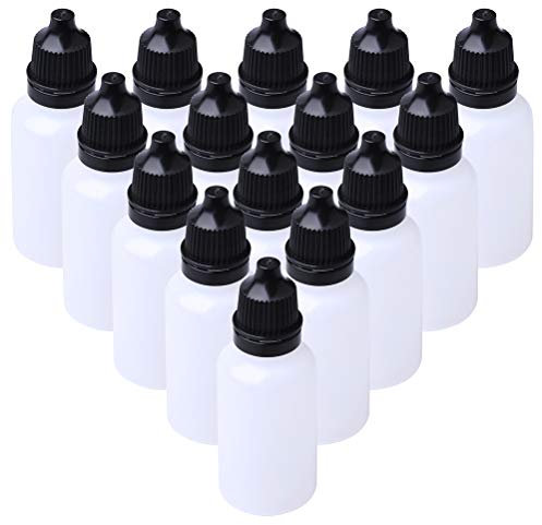 kuou 20 Pieces Eye Liquid Dropper, 20ml Plastic Empty Squeezable Dropper Bottles