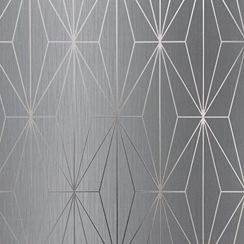Couture by Muriva Kayla Grey & Gunmetal Wallpaper (703014)