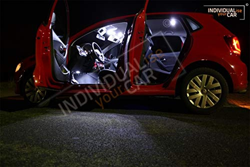 INDIVIDUALise your CAR Innenraumbeleuchtung SET für Polo 6R und 6C 5 Türer (Cool-White) Kaltweiß