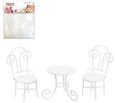CREATIV DISCOUNT Miniatur- Sitzgruppe, 3-teilig, weiß