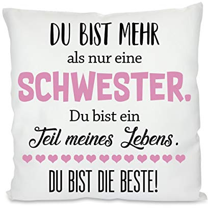 Herzbotschaft Kissen mit Motiv - Du bist mehr als nur...
