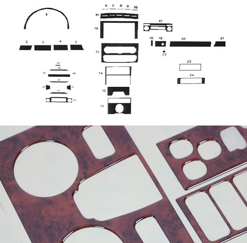 OMAC Innenraum Dekor Cockpit kompatibel mit Mercedes Sprinter 906 2006-2018 Wurzelholz Optik 33x