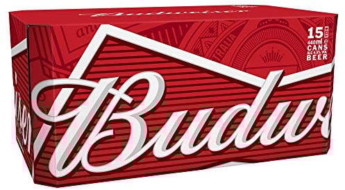 Budweiser Lager Beer Cans, 15 x 440ml