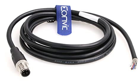 Eonvic Industrieller M12 4-poliger Stecker, gerader Luftfahrt-Stecker, elektrisches Sensorkabel