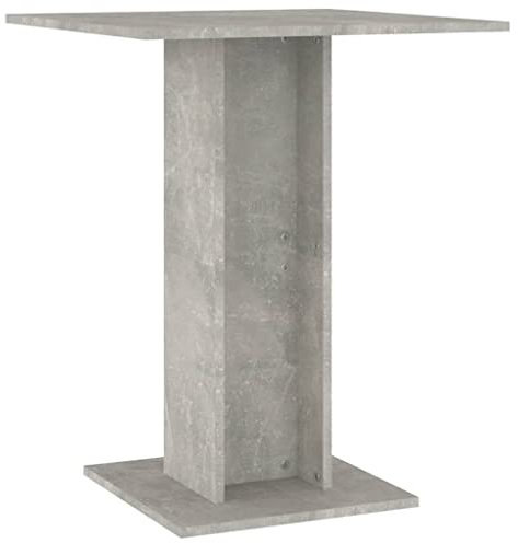 vidaXL Bistrotisch Stehtisch Bartisch Partytisch Esstisch Küchentisch Tisch Betongrau 60×60×75 cm Holzwerkstoff
