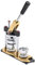 vidaXL Buttonmaschine mit Kreisschneider Drehstanze Handgriff Buttonpresse Button Badge Maker Maschine Badgemaker Knopfmachermaschine 37mm