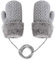 YSXY Süße Fäustlinge Baby Kleinkind Gestrickte Handschuhe für 1 2 3 4 5 6 Jahre Jungen Mädchen Winter Warme Strickhandschuhe mit schnur Fleece-Innenfutter (Grau-Einfarbig)