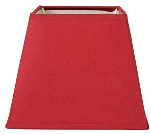 OSTARIA 93118 Abat-jour Carré Rouge Base 15cm Dim : D15xH12.5cm