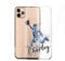 Personalised Phone Case For Apple iPhones, 14, 13, 12, 11, Pro Max, Mini, XR, XS, Light Blue Marble Football Player with Name/Text/Initials on Clear Hard Phone Cover, Football Phone Case