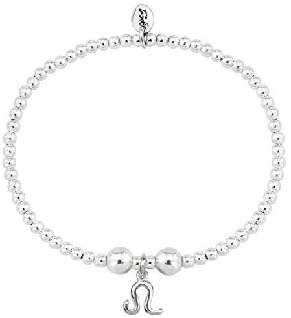 TRINK Brand Leo Zodiac Astrological Star Sign Sterling Silver Birthday Beaded Charm Bracelet