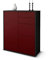 Stil.Zeit Highboard Kira, Korpus anthrazit matt, Front Farb-Design Bordeaux (92x108x35cm), Push-to-Open Technik & Leichtlaufschienen