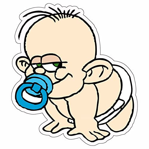 AMA shop Aufkleber für Kinder, mit PVC-Schnuller, für Wanddekoration, Auto, Motorrad, Wohnmobil