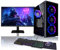 BEASTCOM Q3 Gaming PC Set Komplett, AMD Ryzen 3 4X 4,00GHz 8 Threads, 4K Vega 6 Grafik, 16GB RAM, 512GB SSD + Monitor LED 24 + Gaming Tastatur + Maus + Mauspad, WLAN, Windows 11 Pro