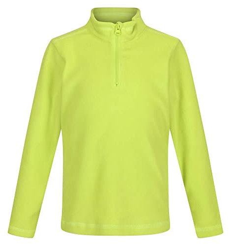 Regatta Kids' Hot Shot II Half Zip Fleece Maglione, Bright Kiwi, 11-12 Anni Bambino
