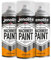 JENOLITE Peinture aérosol multi-surfaces pour machines et tondeuses à gazon, jaune JCB, 3 x 400 ml