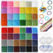 Bala&Fillic Taille 2mm 12/0 Fabrication de Bijoux de Perles de Rocaille, 48 Couleurs 38000pcs Petites Perles de Verre pour la Fabrication de Bracelets Colliers