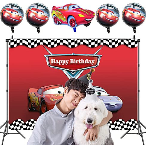 Geburtstag Deko Mcqueenen Geburtstag Deko Mcqueen Geburtstag Party Deko Mcqueen Luftballons Rennauto Geburtstag Hintergründe Rennwagen Fotografie Hintergrund Racing Car Luftballons Race Car Geburtstag