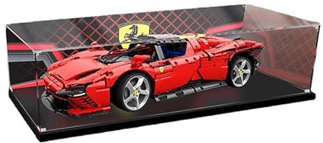 APRILA Acryl Vitrine für 42143 Technic Ferrari Daytona SP3, Staubdichte Vitrine Transparente Schaukasten Aufbewahrungsbox für Modelle Sammlerstücke, 62 x 30 x 20CM (Nur Vitrine)