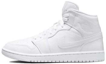 Nike Damen WMNS AIR Jordan 1 MID Sneaker, White/White-White, 44.5 EU