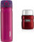 Thermos Stainless Steel Direct Drink Flask, 500 ml - Pink & 184807 Stainless King Food Flask, Cranberry Red, 0.47 L