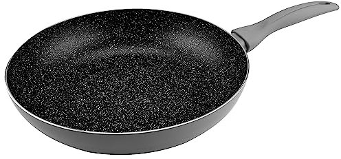 KARL HAUSMANN Pfanne Induktion - Ø 28 cm - Bratpfanne Antihaft mit Granit Beschichtung - Beschichtete Pfanne Für alle Herdarten auch Gasherd - Non Stick Frying Pan - Pfannen ohne Ptfe und Pfoa