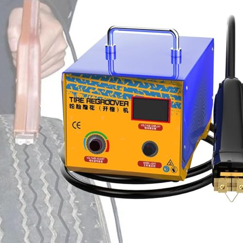 IINCOOY Reifennutmaschine mit 10 Stück U/V-Klingen, 1000 W Reifennutwerkzeug, Gumminutfräsmaschine, professionelle Reifen-Gumminutmaschine