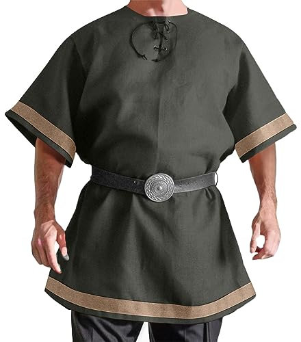 Gefomuofe Chaleco medieval para hombre, color lila, disfraz medieval, túnica de Halloween, camisa con cordones, chaleco sin mangas, abrigo victoriano, lila, chaqueta de cosplay, D negro., L