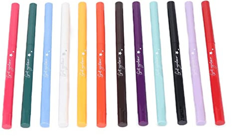 Langmanni 12 Farben Eyeliner-Stift-Set, Natürlich Matt, Schweißfest, Wasserfest, Langlebiges Make-up-Set