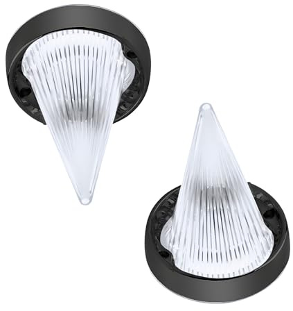 Bullet Blinker-Lichtlinsenabdeckung, 2 Stück, Ersatz-Motorrad-Blinker-Lichtlinsenabdeckung für Harley Touring 1986-2022, 1986-2016 Electra, Road Glide, Road King, Tour Glide (weiß)