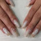 JUSTOTRY 24 Pcs Press on Nails Coffin Long with Pearls and Stars Designs,White French False Nails,Nude Ballerina Stick on Nails for Women and Teens,Medium Fake Nails for Nails Art