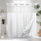 Riyidecor Chevron No Hook Shower Curtain with Snap in Liner 72Wx72H Inch Black White Herringbone Modern Geometric Striped Neutral Mesh Top Window Fabric Decor Bathroom Polyester Waterproof