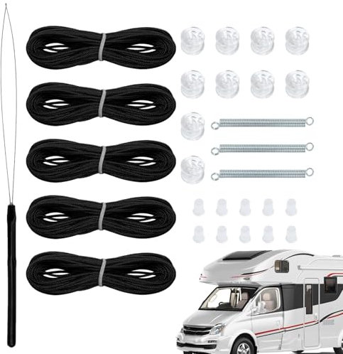 Blind Cord Repair Kit, Repair Parts for Window Blinds - Window Repair Kit and RV Window Blind, Curtains Accessories, Window Blind Cord Repair Kit for Night Pleated Shade